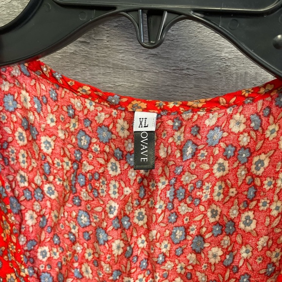 Brovave bohemian Red Ruffled V-Neckline Knee-Length Sundress sz xl - Picture 4 of 4